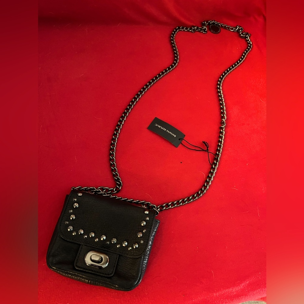 Banana Republic black leather purse